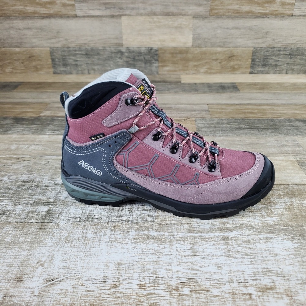 Asolo Falcon Evo GV ML Women Hiking Shoes Sz 9 Rose Taupe Gray Lace Up Round Toe